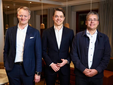 Three men (Jacob Götzche, Hans Petter Hjellestad and Mats Johansson) in suits.