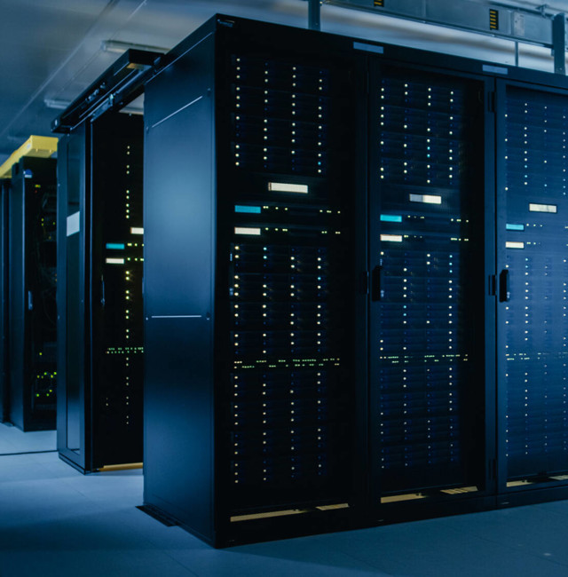 Dark dataracks in a data centre